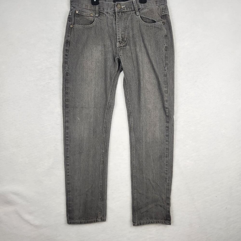 Mens 937 DNM Jeans Grey Distressed Straight Leg Back Pocket Pattern Size 36x32